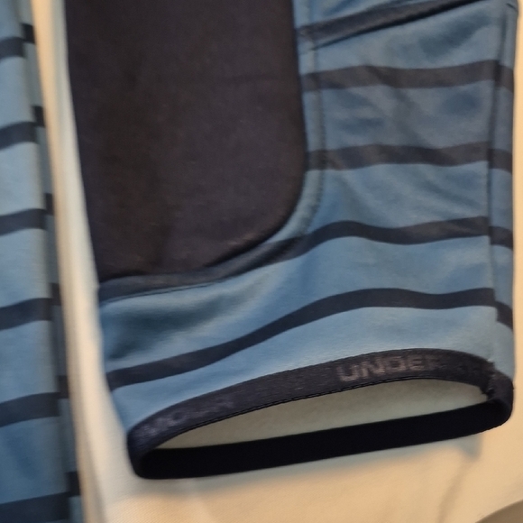 Under Armour 2XL Navy and Orange Fleece Hoodie. - Picture 6 of 15